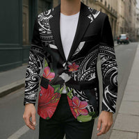 Hawaii Iwa Bird Blazer Great Frigatebird Kanaka Tropical Flowers - Polynesian Pride