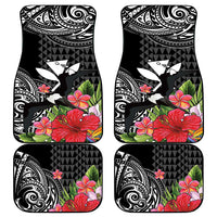 Hawaii Iwa Bird Car Mats Great Frigatebird Kanaka Tropical Flowers LT14 - Polynesian Pride