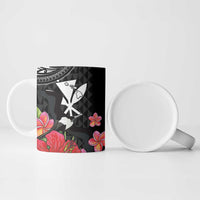 Hawaii Iwa Bird Ceramic Mug Great Frigatebird Kanaka Tropical Flowers LT14 - Polynesian Pride