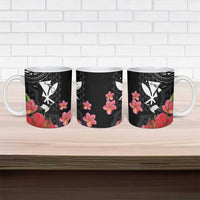 Hawaii Iwa Bird Ceramic Mug Great Frigatebird Kanaka Tropical Flowers LT14 - Polynesian Pride
