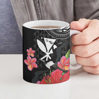 Hawaii Iwa Bird Ceramic Mug Great Frigatebird Kanaka Tropical Flowers LT14 - Polynesian Pride