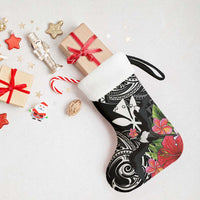 Hawaii Iwa Bird Christmas Stocking Great Frigatebird Kanaka Tropical Flowers - Polynesian Pride