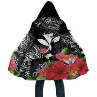 Hawaii Iwa Bird Cloak Great Frigatebird Kanaka Tropical Flowers LT14 Unisex Black - Polynesian Pride