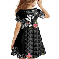 Hawaii Iwa Bird Family Matching Puletasi and Hawaiian Shirt Great Frigatebird Kanaka Tropical Flowers - Polynesian Pride