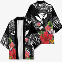 Hawaii Iwa Bird Kimono Great Frigatebird Kanaka Tropical Flowers LT14 - Polynesian Pride