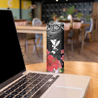 Hawaii Iwa Bird Skinny Tumbler Great Frigatebird Kanaka Tropical Flowers - Polynesian Pride