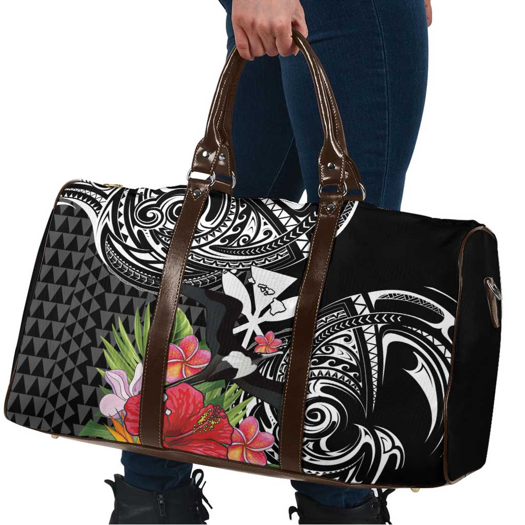 Hawaii Iwa Bird Travel Bag Great Frigatebird Kanaka Tropical Flowers - Polynesian Pride