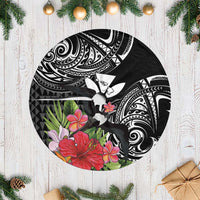 Hawaii Iwa Bird Tree Skirt Great Frigatebird Kanaka Tropical Flowers LT14 Casual Black - Polynesian Pride