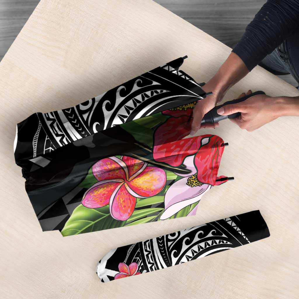 Hawaii Iwa Bird Umbrella Great Frigatebird Kanaka Tropical Flowers LT14 - Polynesian Pride