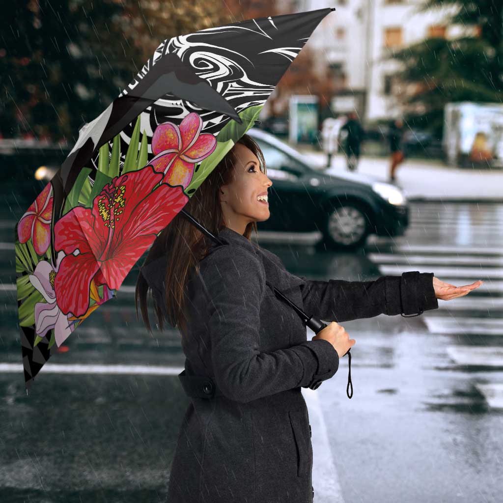 Hawaii Iwa Bird Umbrella Great Frigatebird Kanaka Tropical Flowers LT14 - Polynesian Pride