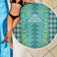 Teal Palaka Hawaii Iwa Bird Beach Blanket Hawaiian Kakau Jade Vine Lei - Polynesian Pride