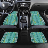 Teal Palaka Hawaii Iwa Bird Car Mats Hawaiian Kakau Jade Vine Lei LT14 Set 4pcs Teal - Polynesian Pride