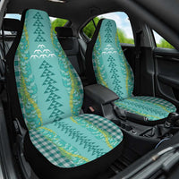 Teal Palaka Hawaii Iwa Bird Car Seat Cover Hawaiian Kakau Jade Vine Lei - Polynesian Pride