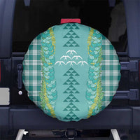Teal Palaka Hawaii Iwa Bird Spare Tire Cover Hawaiian Kakau Jade Vine Lei - Polynesian Pride