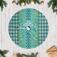 Teal Palaka Hawaii Iwa Bird Tree Skirt Hawaiian Kakau Jade Vine Lei - Polynesian Pride