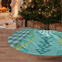 Teal Palaka Hawaii Iwa Bird Tree Skirt Hawaiian Kakau Jade Vine Lei - Polynesian Pride