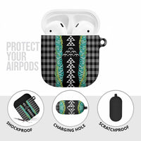 Black Palaka Hawaii Iwa Bird AirPods Case Hawaiian Kakau Jade Vine Lei - Polynesian Pride