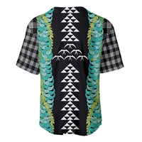 Black Palaka Hawaii Iwa Bird Baseball Jersey Hawaiian Kakau Jade Vine Lei - Polynesian Pride