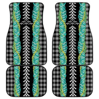 Black Palaka Hawaii Iwa Bird Car Mats Hawaiian Kakau Jade Vine Lei LT14 - Polynesian Pride