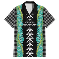 Black Palaka Hawaii Iwa Bird Hawaiian Shirt Hawaiian Kakau Jade Vine Lei - Polynesian Pride