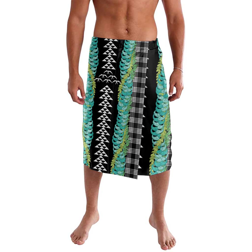 Black Palaka Hawaii Iwa Bird Lavalava Hawaiian Kakau Jade Vine Lei - Polynesian Pride