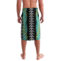 Black Palaka Hawaii Iwa Bird Lavalava Hawaiian Kakau Jade Vine Lei - Polynesian Pride