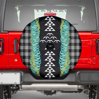Black Palaka Hawaii Iwa Bird Spare Tire Cover Hawaiian Kakau Jade Vine Lei - Polynesian Pride