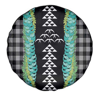 Black Palaka Hawaii Iwa Bird Spare Tire Cover Hawaiian Kakau Jade Vine Lei - Polynesian Pride