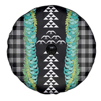 Black Palaka Hawaii Iwa Bird Spare Tire Cover Hawaiian Kakau Jade Vine Lei - Polynesian Pride
