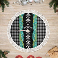 Black Palaka Hawaii Iwa Bird Tree Skirt Hawaiian Kakau Jade Vine Lei - Polynesian Pride