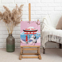 Japanese Torii Gate Cranes Personalised Canvas Wall Art Fuji Mount Sakura Seigaiha Pattern LT14 - Polynesian Pride