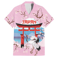 Japanese Torii Gate Cranes Personalised Family Matching Mermaid Dress and Hawaiian Shirt Fuji Mount Sakura Seigaiha Pattern