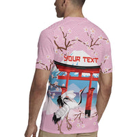 Japanese Torii Gate Cranes Personalised Rugby Jersey Fuji Mount Sakura Seigaiha Pattern LT14 - Polynesian Pride