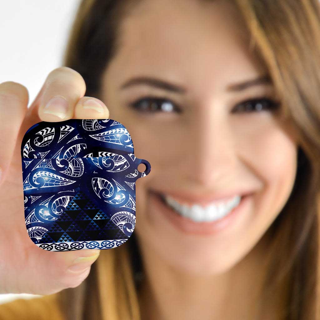Matariki New Zealand AirPods Case NZ Niho Taniwha Maori New Year Blue Galaxy LT14 - Polynesian Pride