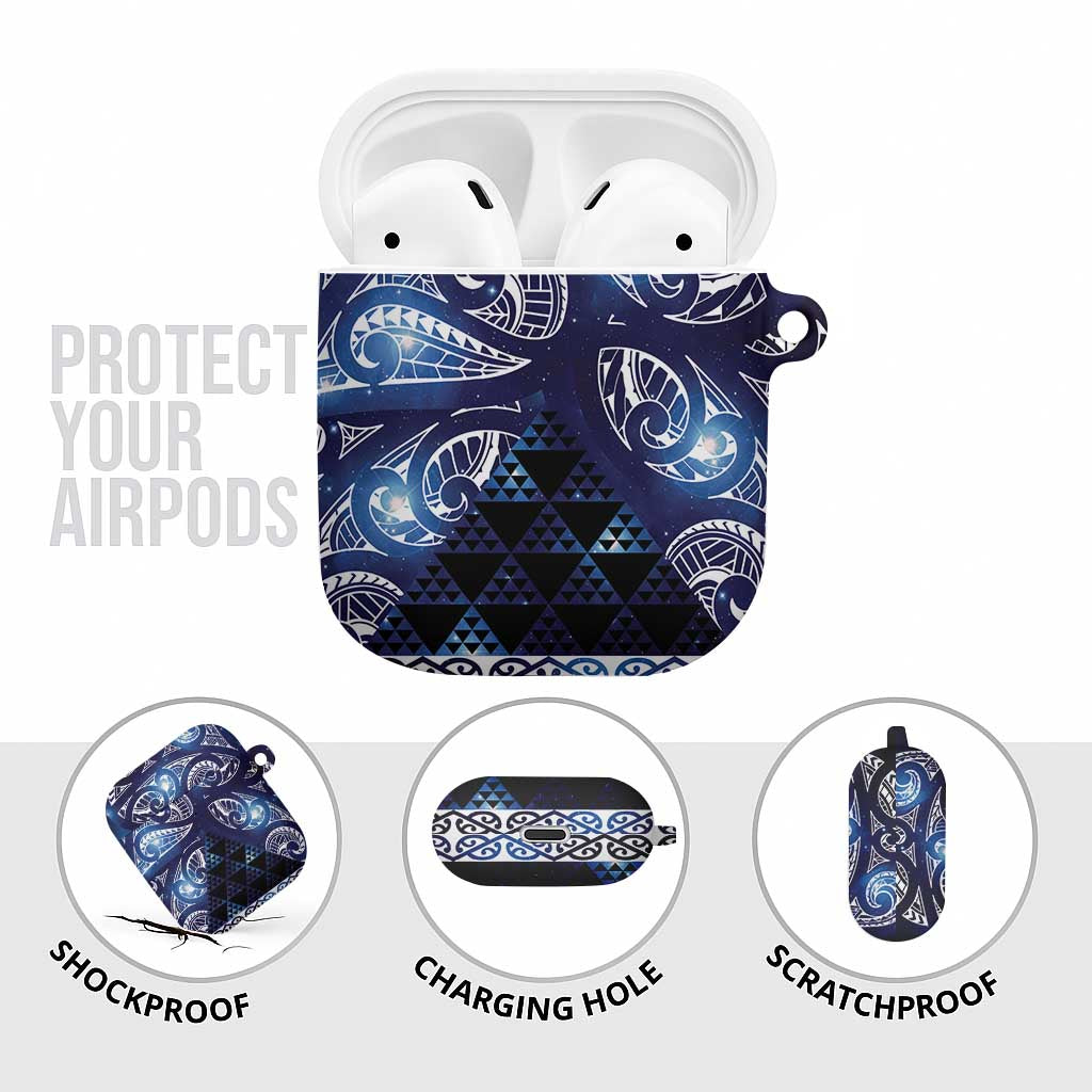Matariki New Zealand AirPods Case NZ Niho Taniwha Maori New Year Blue Galaxy LT14 - Polynesian Pride