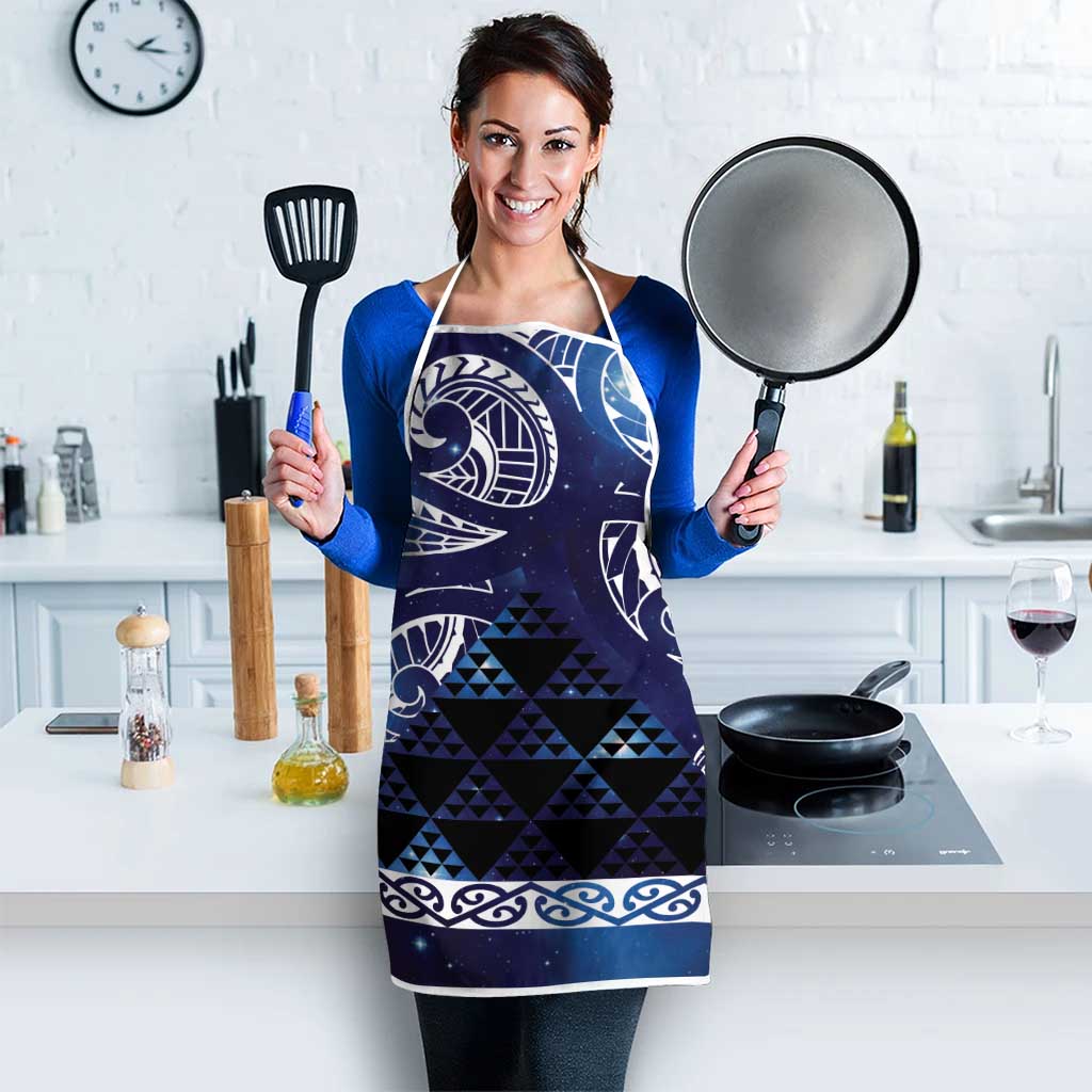 Matariki New Zealand Apron NZ Niho Taniwha Maori New Year Blue Galaxy LT14 - Polynesian Pride