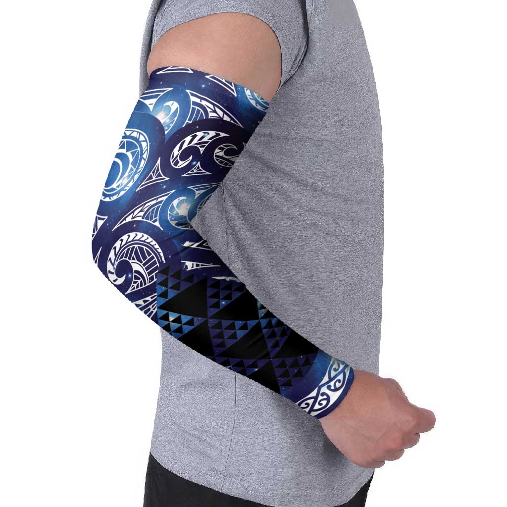 Matariki New Zealand Arm Sleeves NZ Niho Taniwha Maori New Year Blue Galaxy LT14 - Polynesian Pride
