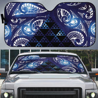 Matariki New Zealand Auto Sun Shade NZ Niho Taniwha Maori New Year Blue Galaxy LT14 Blue - Polynesian Pride