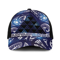 Matariki New Zealand Baseball Net Cap NZ Niho Taniwha Maori New Year Blue Galaxy LT14 One Size Black Blue - Polynesian Pride