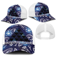 Matariki New Zealand Baseball Net Cap NZ Niho Taniwha Maori New Year Blue Galaxy LT14 - Polynesian Pride