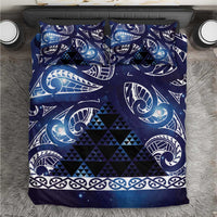 Matariki New Zealand Bedding Set NZ Niho Taniwha Maori New Year Blue Galaxy LT14 Blue - Polynesian Pride