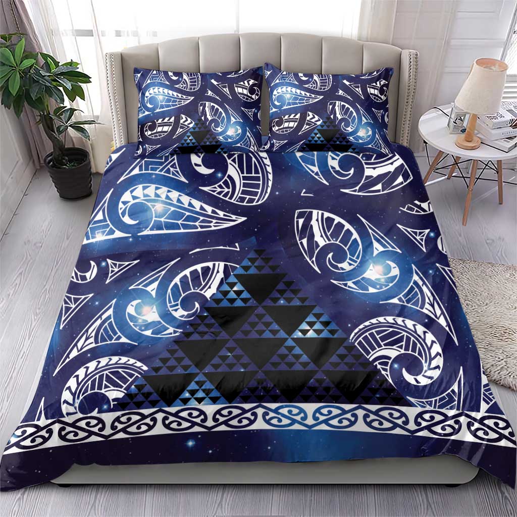 Matariki New Zealand Bedding Set NZ Niho Taniwha Maori New Year Blue Galaxy LT14 - Polynesian Pride