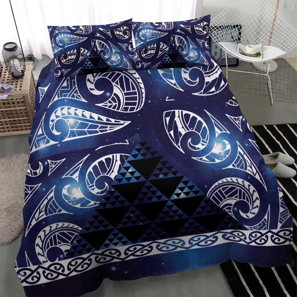 Matariki New Zealand Bedding Set NZ Niho Taniwha Maori New Year Blue Galaxy LT14 - Polynesian Pride