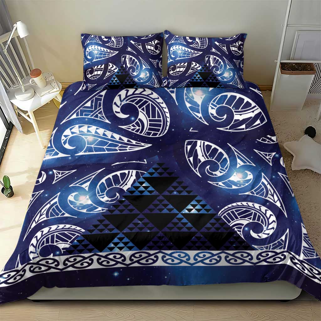 Matariki New Zealand Bedding Set NZ Niho Taniwha Maori New Year Blue Galaxy LT14 - Polynesian Pride