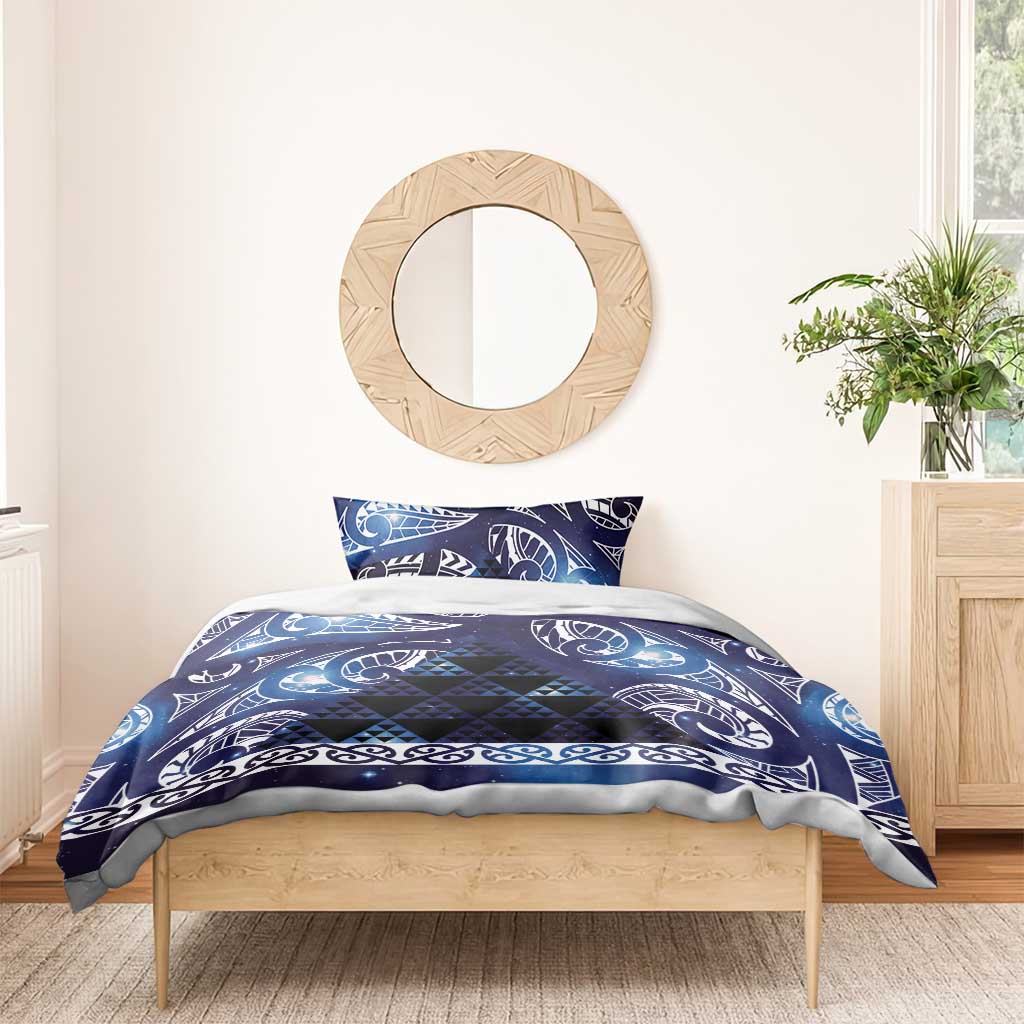 Matariki New Zealand Bedding Set NZ Niho Taniwha Maori New Year Blue Galaxy LT14 - Polynesian Pride