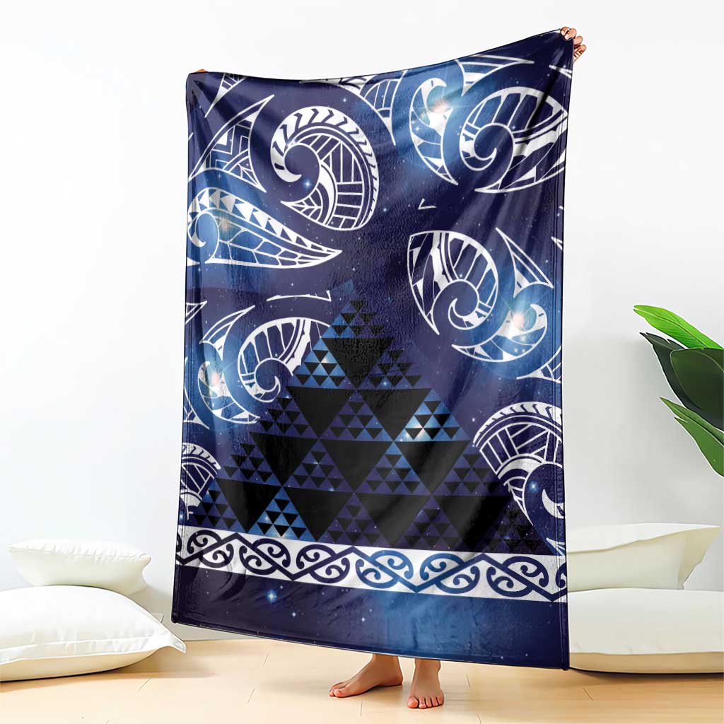 Matariki New Zealand Blanket NZ Niho Taniwha Maori New Year Blue Galaxy LT14 - Polynesian Pride