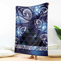 Matariki New Zealand Blanket NZ Niho Taniwha Maori New Year Blue Galaxy LT14 - Polynesian Pride