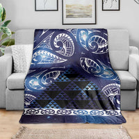 Matariki New Zealand Blanket NZ Niho Taniwha Maori New Year Blue Galaxy LT14 - Polynesian Pride