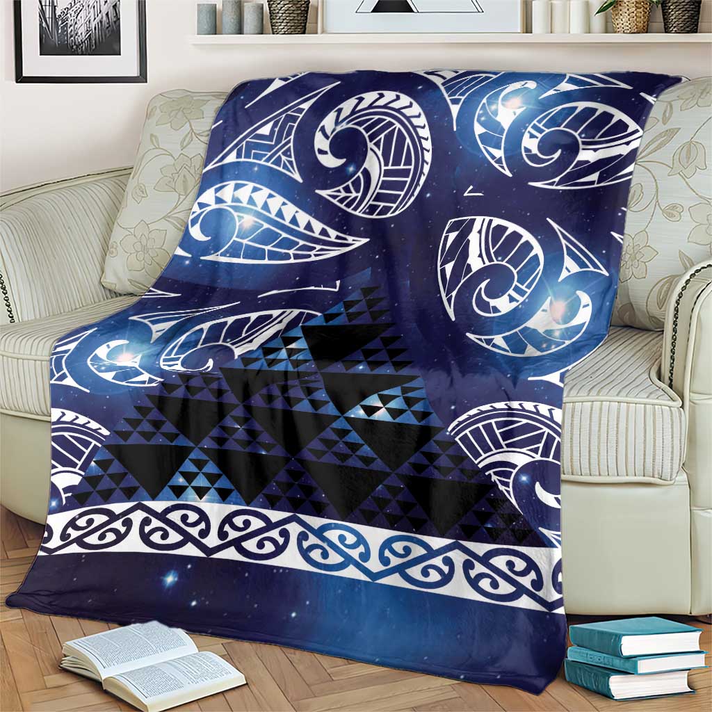 Matariki New Zealand Blanket NZ Niho Taniwha Maori New Year Blue Galaxy LT14 - Polynesian Pride