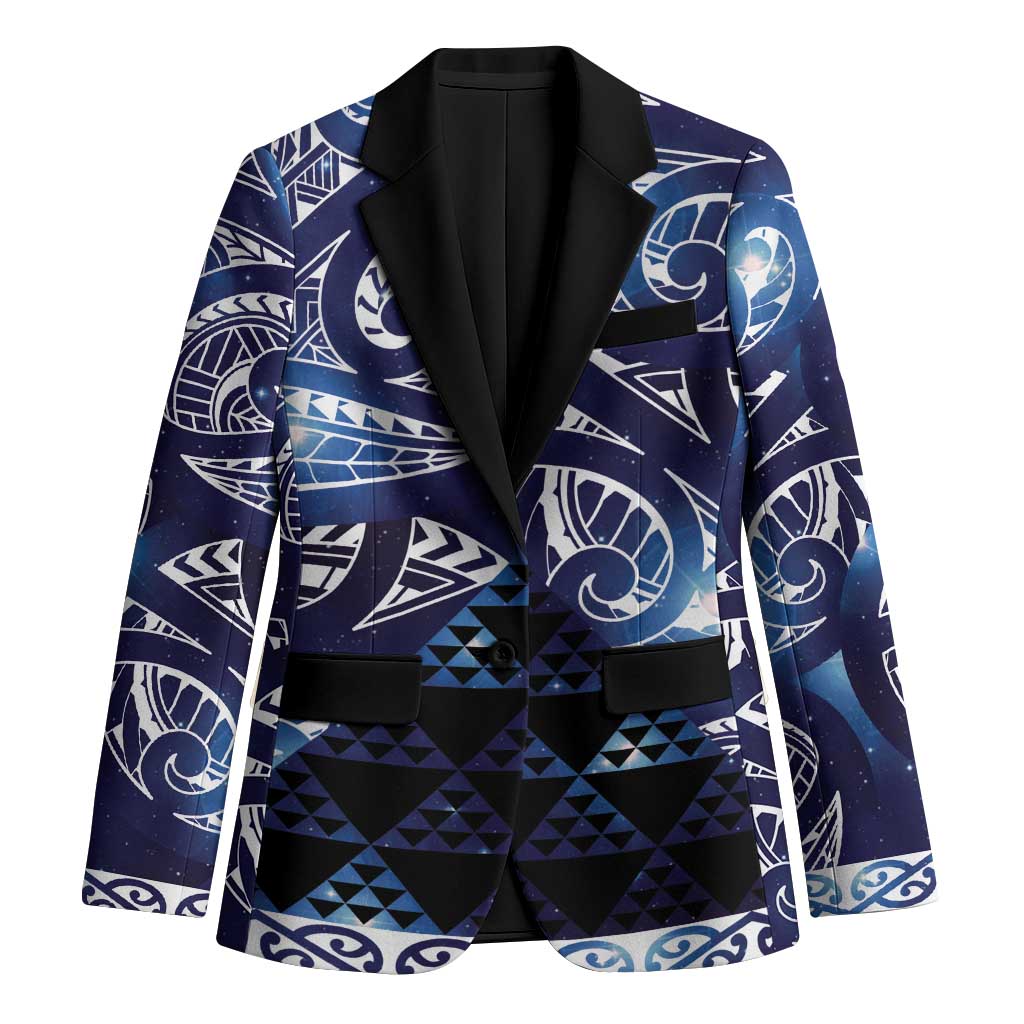 Matariki New Zealand Blazer NZ Niho Taniwha Maori New Year Blue Galaxy LT14 Unisex Blue - Polynesian Pride